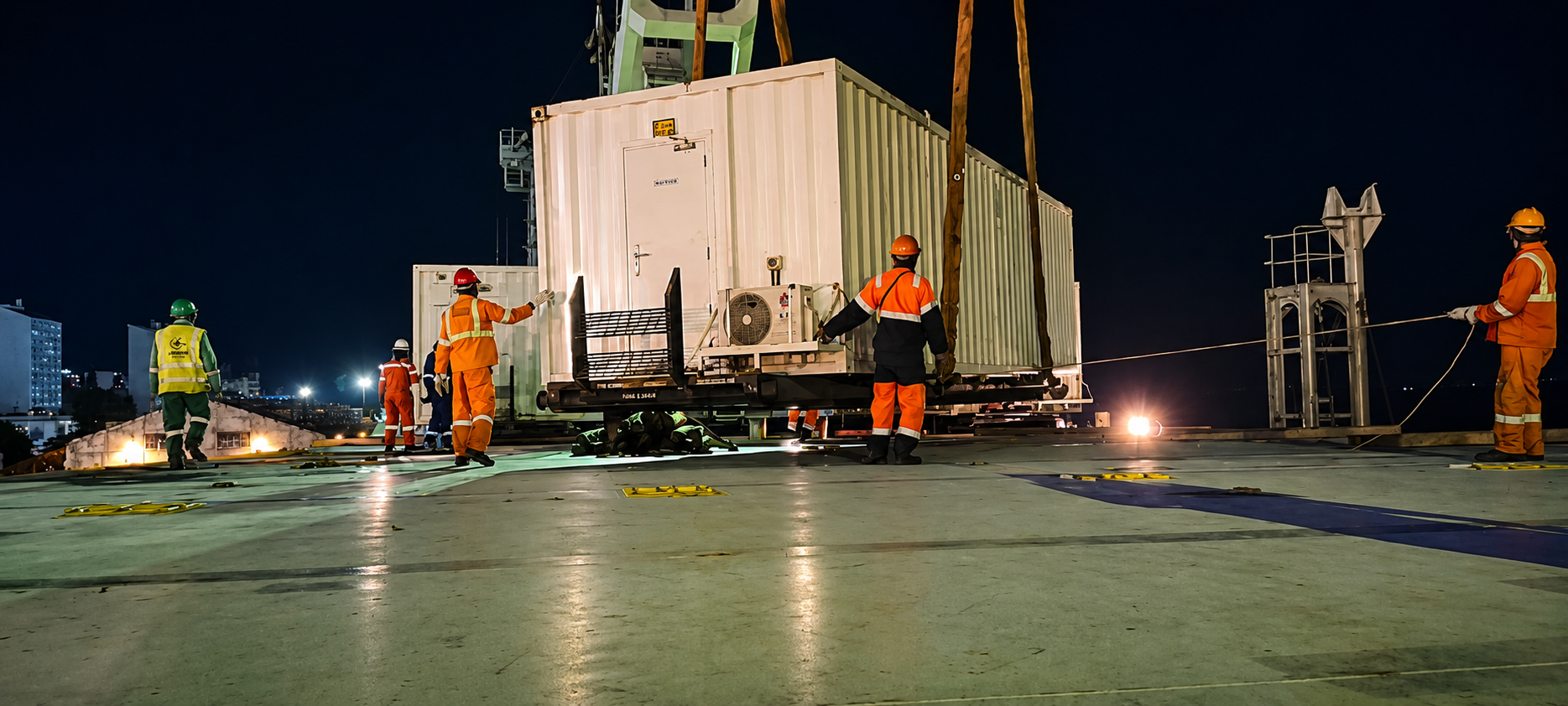 4.011.05_Container Lift at night in Maputo Port